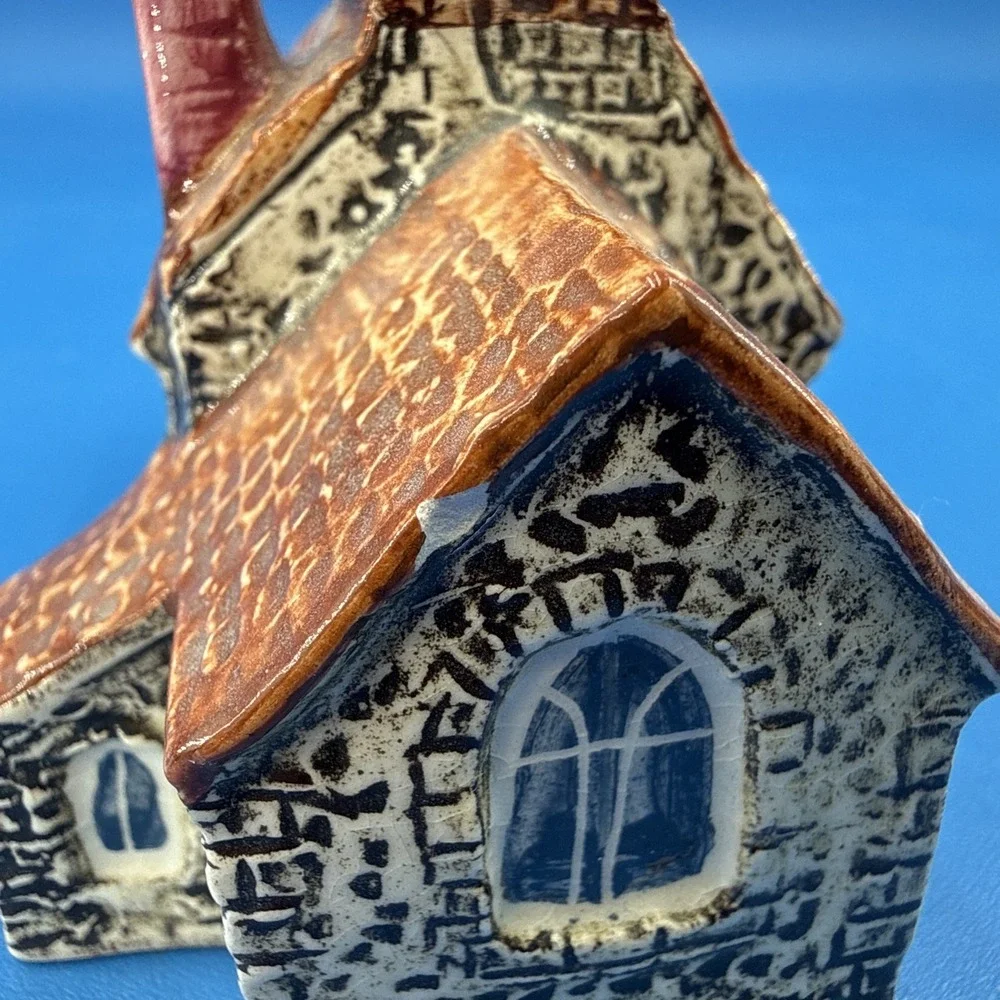 Vintage Lot of 7 Miniature Cottages Church Knick Knack Mini Houses  England